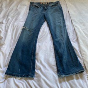 JUICY LOW RISE SUPER FLARE with CORD PATCH POCKET